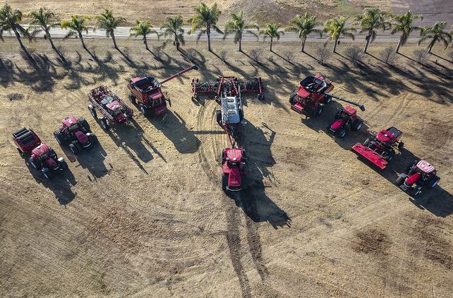 La flota de maquinarias agrícolas de Case IH.